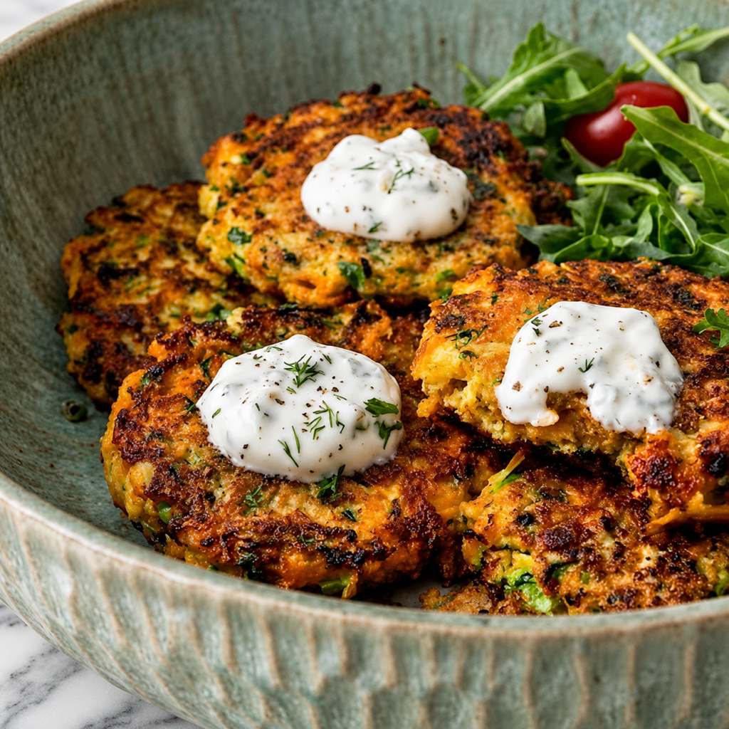 Vegetable Fritters with Zucchini and Potatots